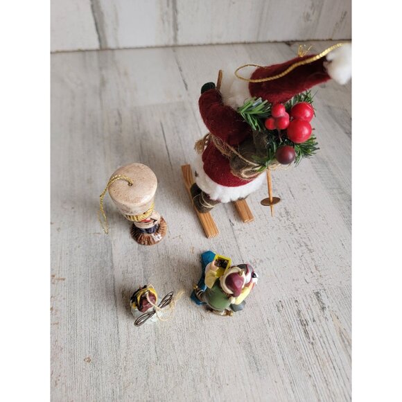 Santa claus coke soldier variety ornament Xmas set vintage - Picture 9 of 9